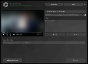 Panopto browser to record video